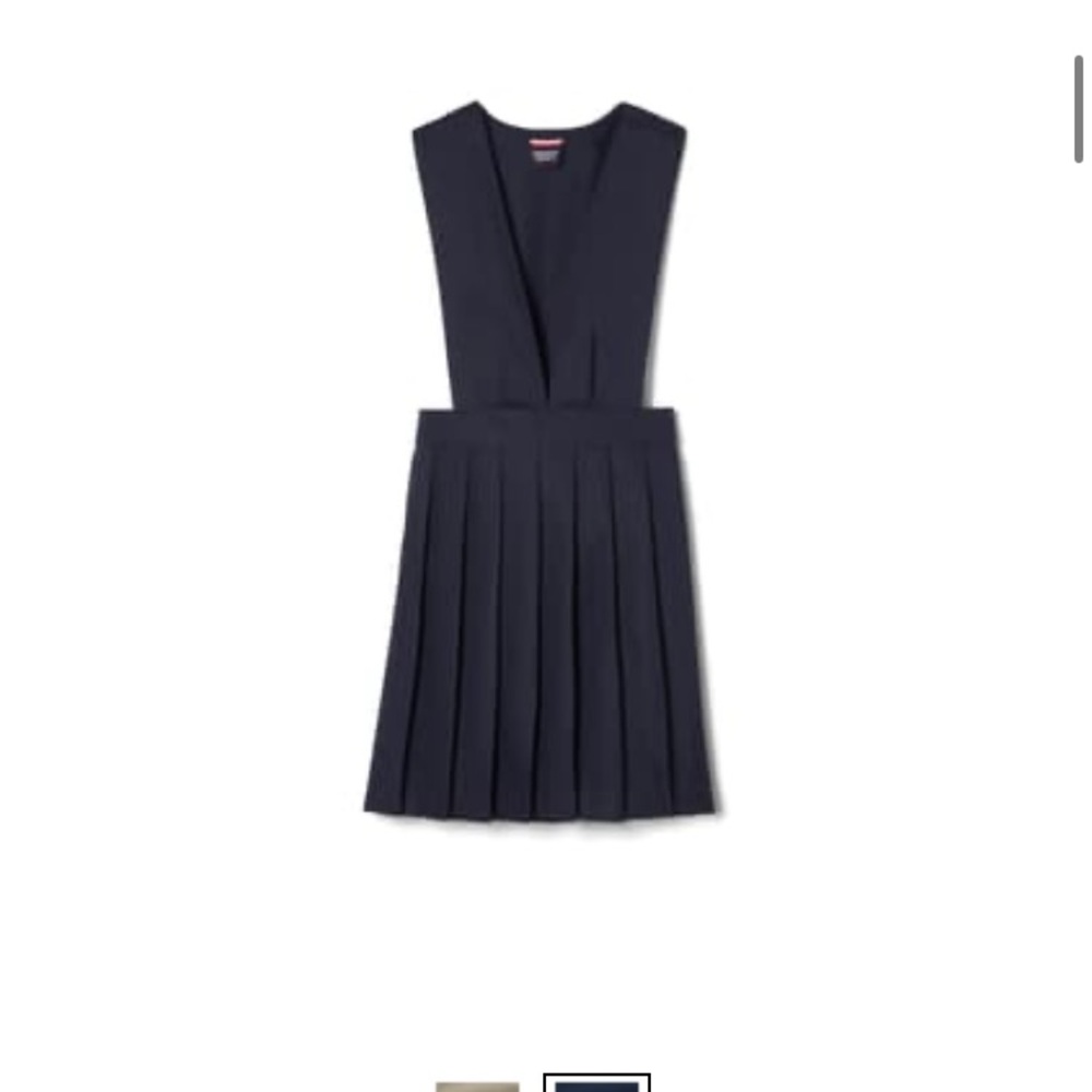 French Toast Blue Sleeveless A-Line Dress
